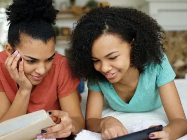 High School students learning